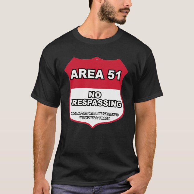 T-shirt Zone interdite Area 51 (Devant)
