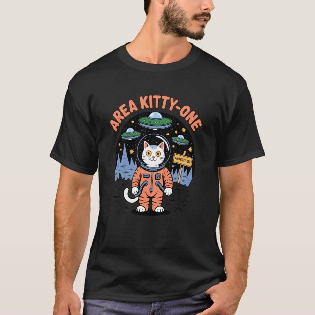 T-shirt Zone Kitty Un Drôle De Chat Alien Mignon (Devant)
