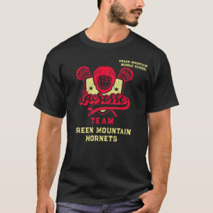 T-shirt Zone personnalisée Lacrosse Team Club Nom Numéro d