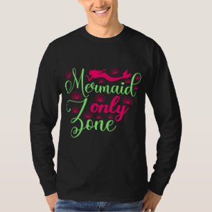 T-shirt Zone Sirène uniquement en rose chaud et vert néon