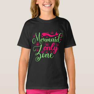 T-shirt Zone Sirène uniquement en rose chaud et vert néon
