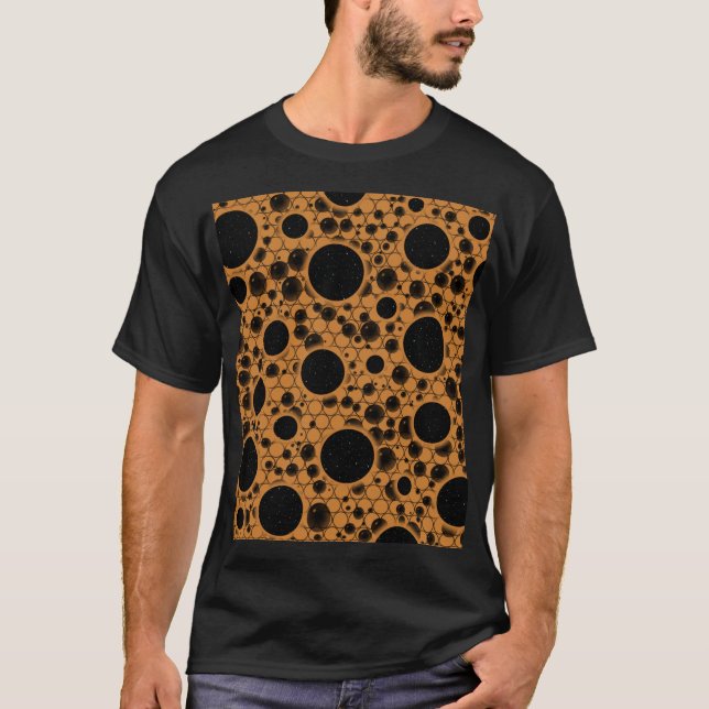 T-shirt Zones de bulles spatiales - Bronze (Devant)