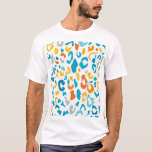 T-shirt Zones léopard : Texture Vintage colorée.