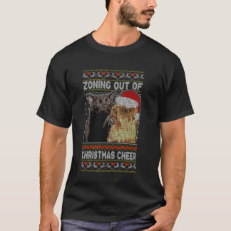 T-shirt Zoning Out Of Christmas Cheer Chat Staring Christm