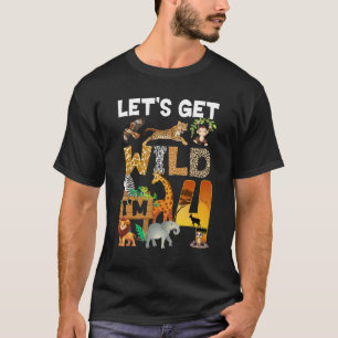 T-shirt Zoo 4 Ans Anniversaire Safari Jungle Animal 4e B