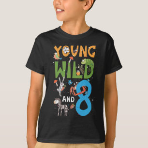 T-shirt Zoo 8 ans Anniversaire Safari Jungle Animal 2ème