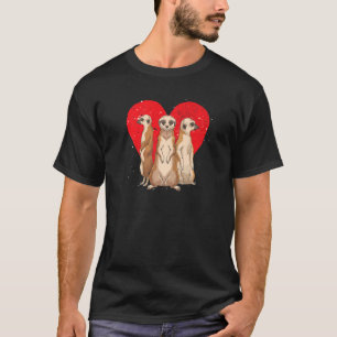 T-shirt Zoo Animal Afrique Safari Coeur Meerkat
