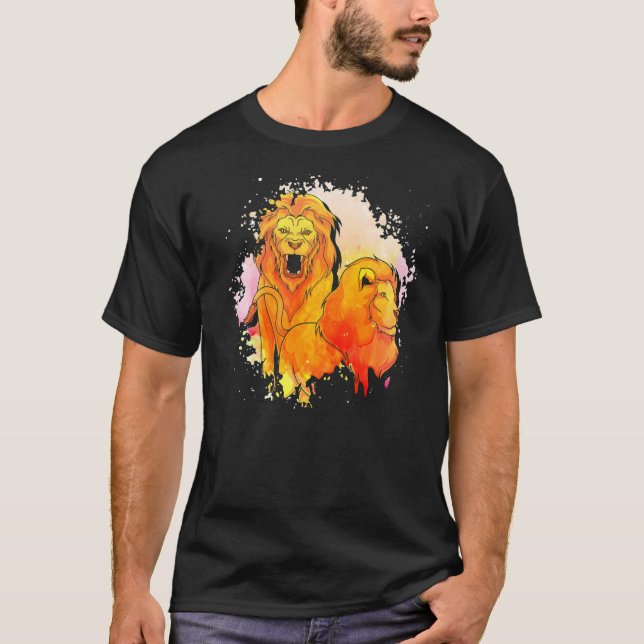 T-shirt Zoo Animal Lion Afrique Safari Animal Lion (Devant)