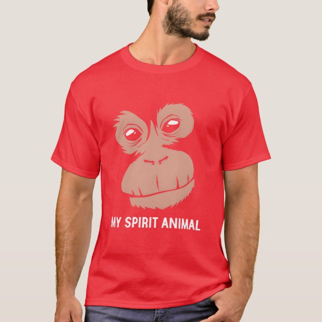 T-shirt Zoo Animal My Spirit Animal Orangutan retro (Devant)