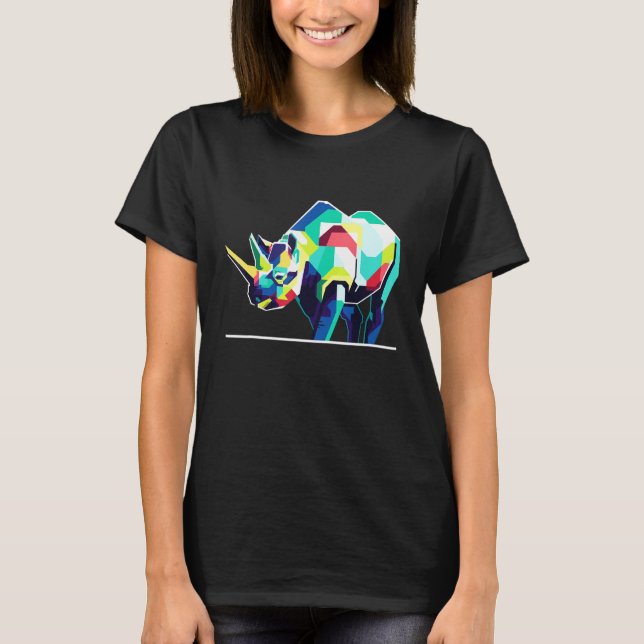 T-shirt Zoo Animal Pachyderm Rhinoceros Rhino (Devant)