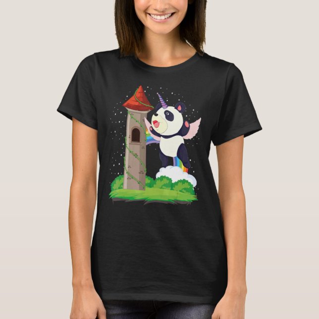 T-shirt Zoo Animal Rainbow Pandacorn Magique Fairytale Uni (Devant)