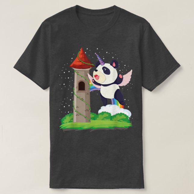 T-shirt Zoo Animal Rainbow Pandacorn Magique Fairytale Uni (Design devant)