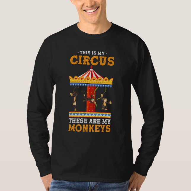 T-shirt Zoo Animal This Is My Circus These Are My Monkeys (Devant)