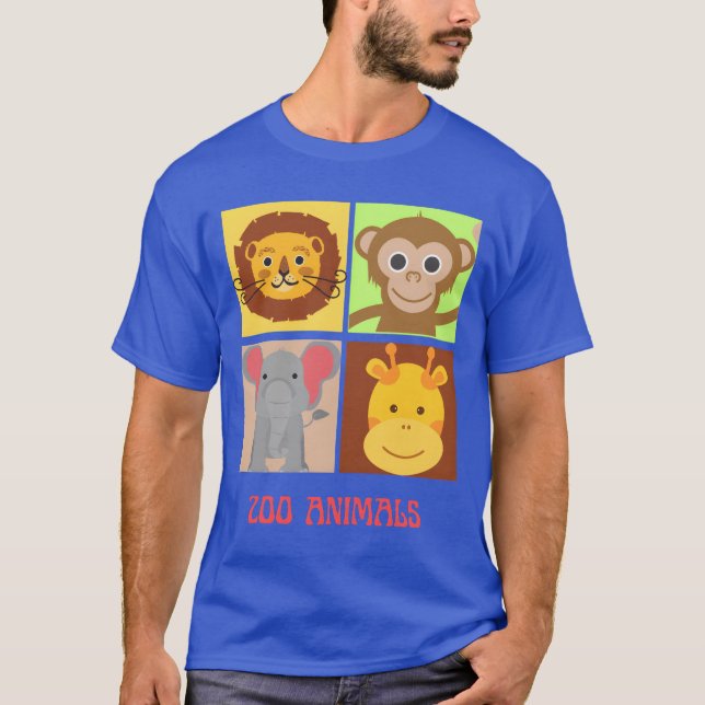 T-shirt zoo animals family (Devant)