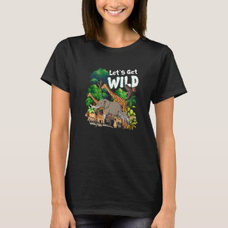 T-shirt Zoo Animaux Animaux Animaux Fête D'Anniversaire An