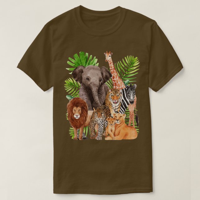 T-shirt Zoo Animaux Safari Jungle Animaux Journée Au Zoo (Design devant)
