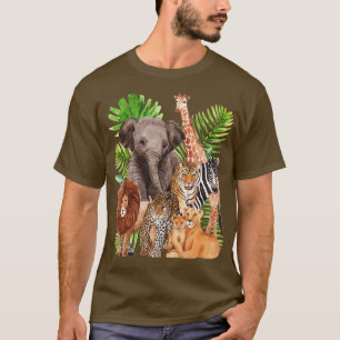 T-shirt Zoo Animaux Safari Jungle Animaux Journée Au Zoo