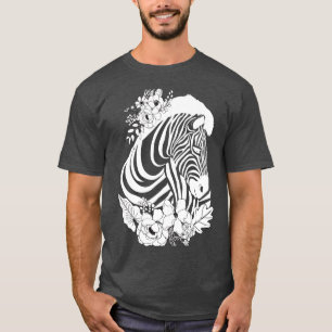 T-shirt Zoo Cadeau animal floral Afrique Safari Zebra
