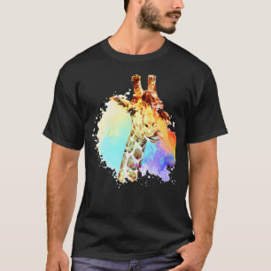 T-shirt Zoo coloré animal Giraffe Lover Safari Africain G