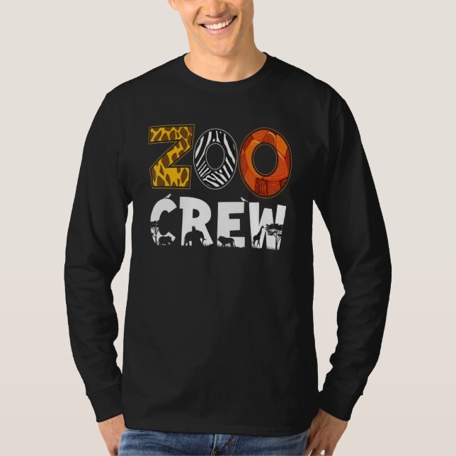 T-shirt Zoo Crew Animal Print For Zookeeper Kids Mens Wome (Devant)