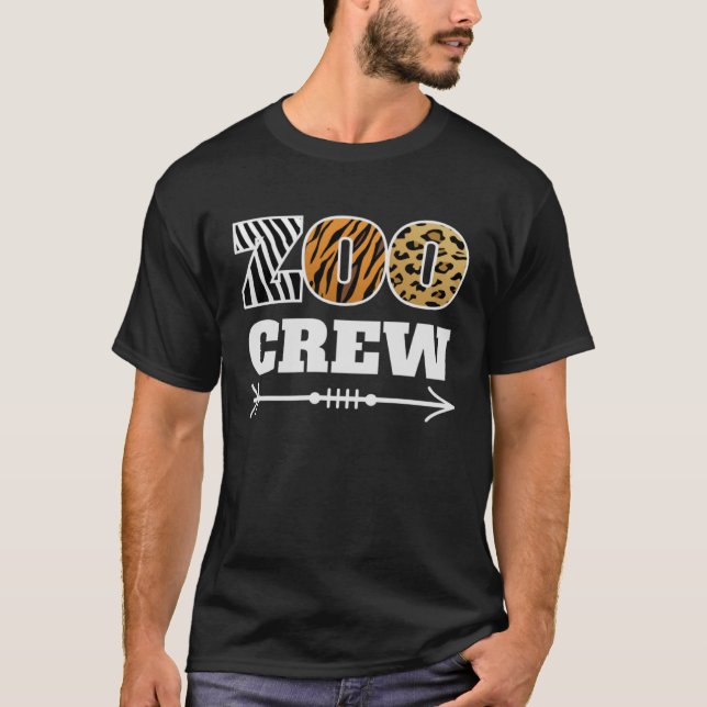 T-shirt Zoo Crew Poster de animal Vêtements Enfants Adulte (Devant)