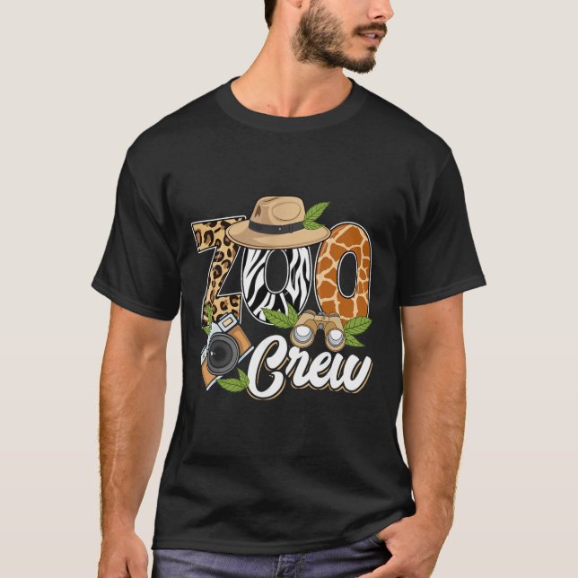 T-shirt Zoo Crew Safari Animals Wildlife Animal Wild Field (Devant)