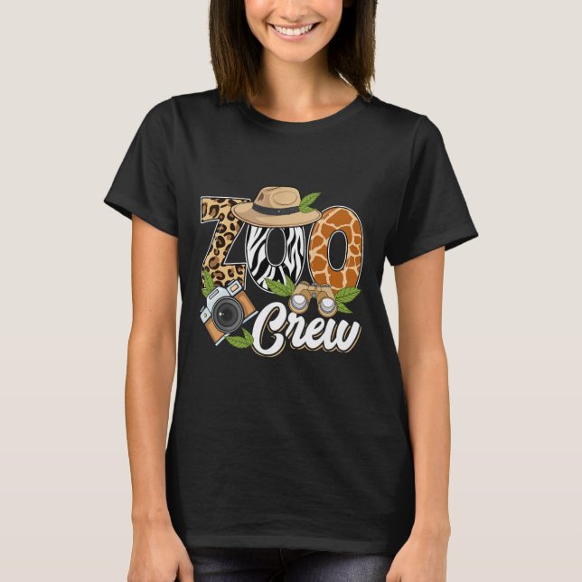 T-shirt Zoo Crew Safari Animals Wildlife Animal Wild Field (Devant)