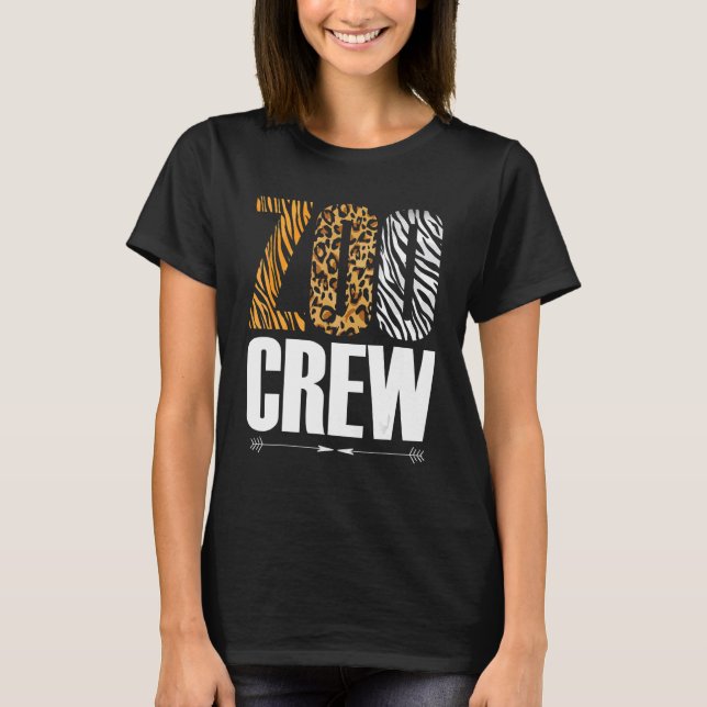 T-shirt Zoo Crew Safari Zoologist Animals (Devant)