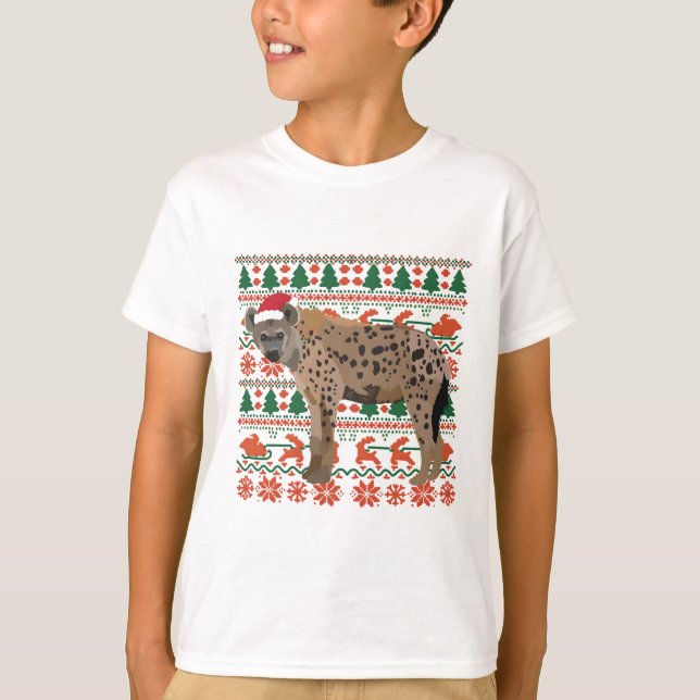 T-shirt Zoo de Noël Hyena (Devant)
