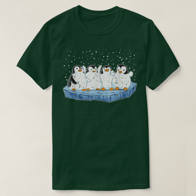 T-shirt Zoo des pingouins de neige Animal Antarctique Amou (Design devant)