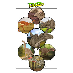 T-shirt Zoo Dino : Collage Dinosaur #2
