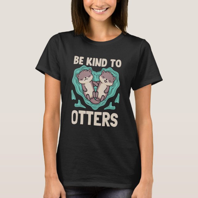 T-shirt Zoo Faune Animal Zookeeper Cute Otter (Devant)