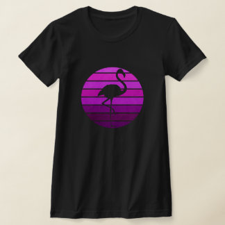 T-shirt Zoo Flamant rose Animal Tropique Été Lever du sole