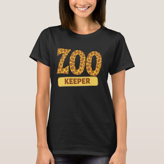 T-shirt Zoo Keeper Animaux africains Giraffe Safari Zookee (Devant)