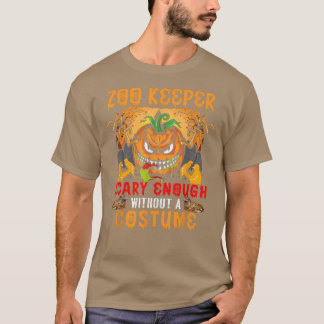 T-shirt Zoo Keeper Assez Effrayant Sans Costume Effrayant 