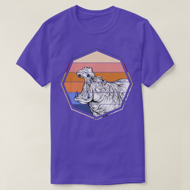 T-shirt Zoo Keeper Cadeau Afrique Animal Hippopotamus (Design devant)