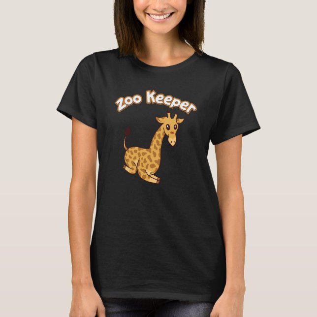 T-shirt Zoo Keeper Giraffe Safari animal (Devant)