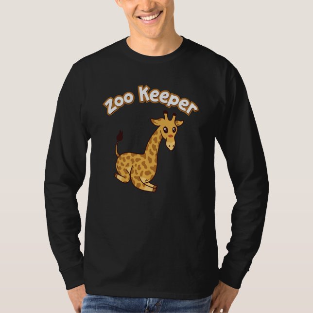 T-shirt Zoo Keeper Giraffe Safari Animal (Devant)