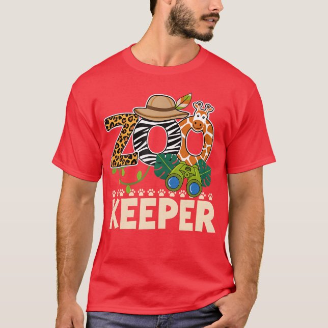 T-shirt Zoo Keeper Halloween Party Safari Zookeeper (Devant)