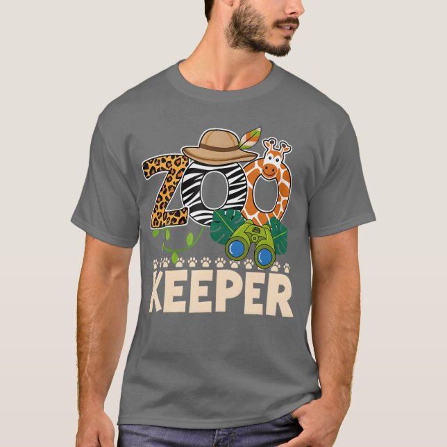 T-shirt Zoo Keeper Halloween Party Safari Zookeeper (Devant)