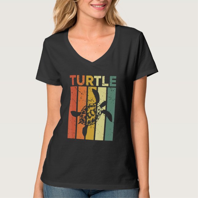 T-shirt Zoo Keeper Retro Ocean Animal Turtle (Devant)