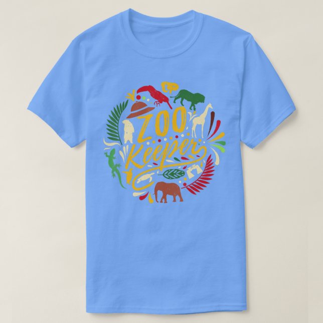 T-shirt Zoo Keeper Safari Faune Jungle Animaux Enfants (Design devant)