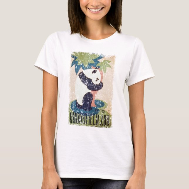 T-shirt Zoo-Panda de Brookfield en détresse (Devant)