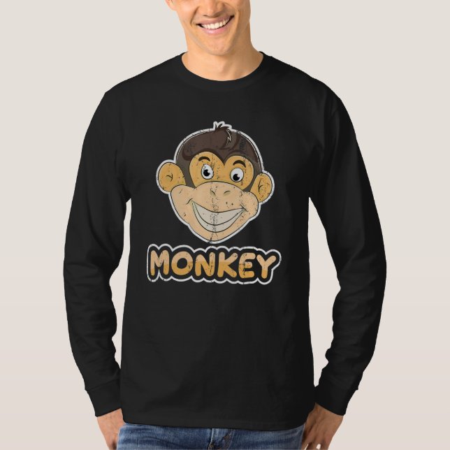 T-shirt Zoo singe animal Chimpanzé mignon singe (Devant)