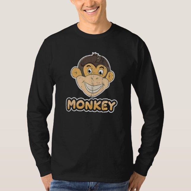 T-shirt Zoo singe animal Chimpanzé mignon singe (Devant)