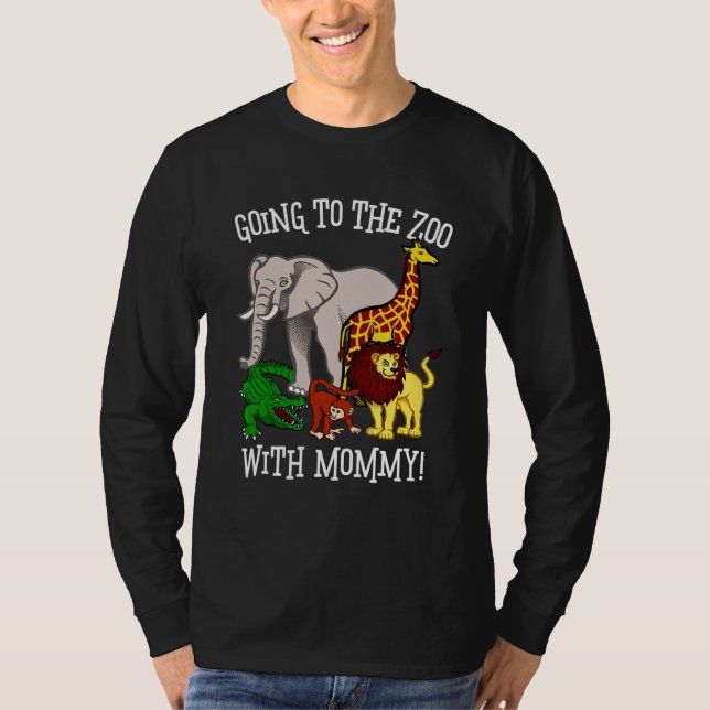 T-shirt Zoo Sympa Pour Les Enfants Allant Au Zoo Avec Momm (Devant)