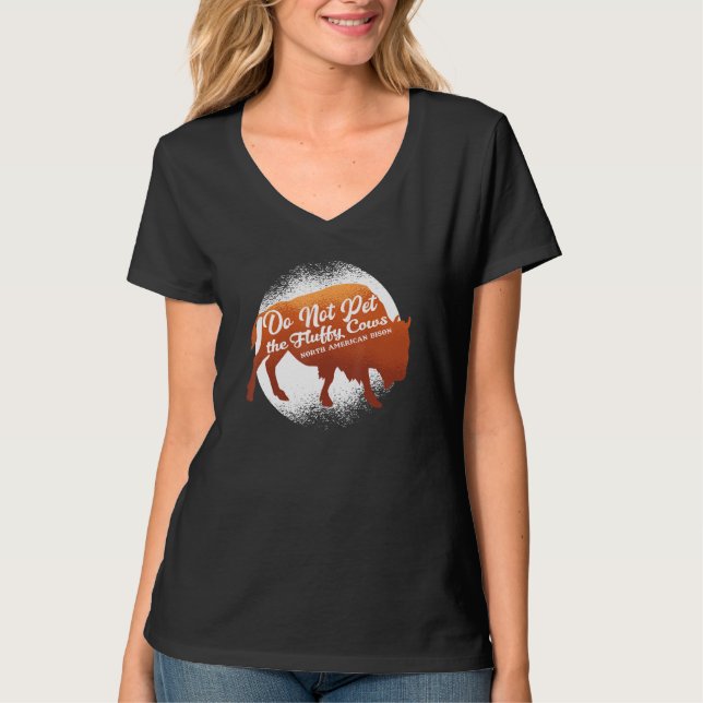 T-shirt Zoo Wildlife Animal Zookeeper North American Bison (Devant)