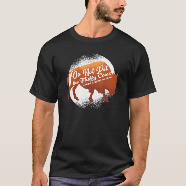 T-shirt Zoo Wildlife Animal Zookeeper North American Bison (Devant)