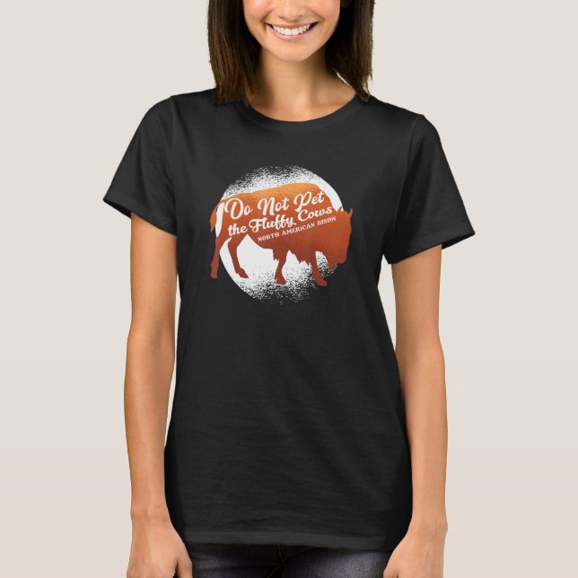 T-shirt Zoo Wildlife Animal Zookeeper North American Bison (Devant)
