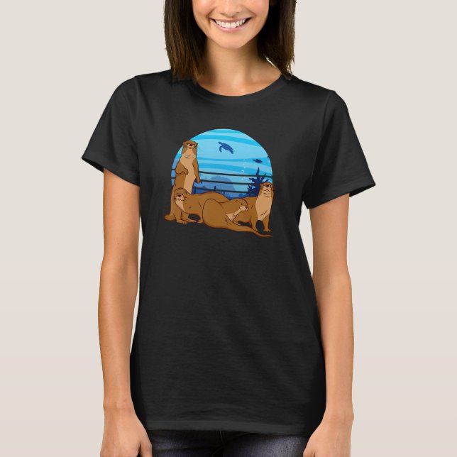 T-shirt Zoo Wildlife Animal Zookeeper Sea Otter Marine (Devant)